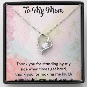 To My Mom Forever Love Necklace Message Card - Thegiftio UK