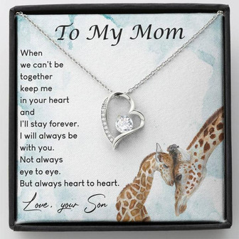 To My Mom Forever Love Necklace Message Card - Thegiftio UK