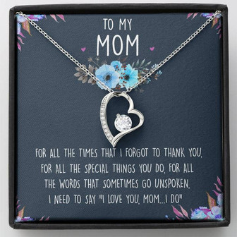 To My Mom Forever Love Necklace Message Card - Thegiftio UK