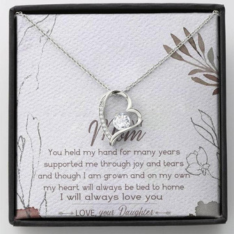 To My Mom Forever Love Necklace Message Card - Thegiftio UK