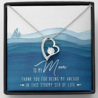 To My Mom Forever Love Necklace Message Card - Thegiftio