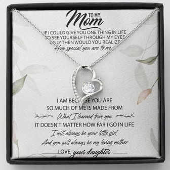 To My Mom Forever Love Necklace Message Card - Thegiftio UK