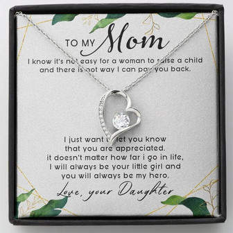 To My Mom Forever Love Necklace Message Card - Thegiftio UK