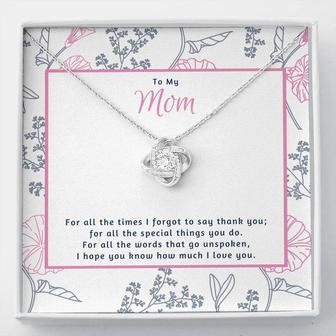 To My Mom How Much I Love You Love Knot Necklace - Seseable