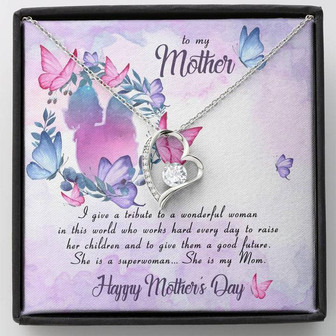 To My Mother - Forever Love Necklace - Gift For Mom - Best Mother's Day Presents - Thegiftio