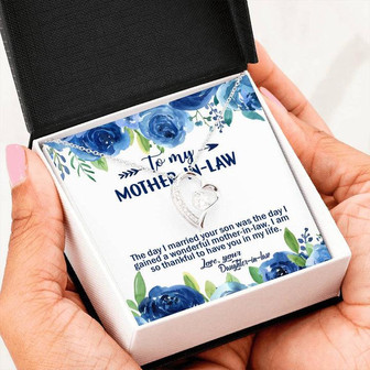 To My Mother-In-Law, Mother Of My Husband Gift - Forever Love Necklace - Thegiftio UK