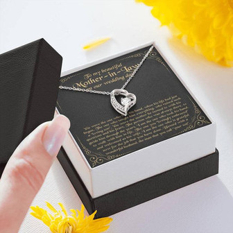 To My Mother In Law On My Wedding Day Gift Forever Love Necklace - Thegiftio