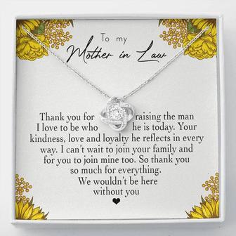 To My Mother In Law Thank You For Raising The Man I Love The Love Knot Necklace - Seseable