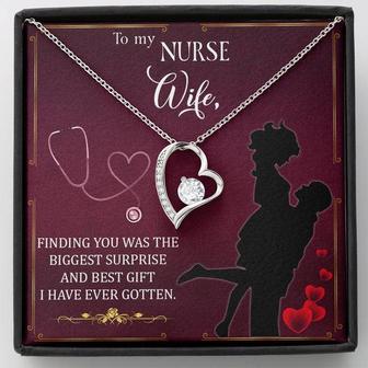 To My Nurse Wife - Finding You Was The Biggest Surprise - Forever Love Necklace - Thegiftio UK