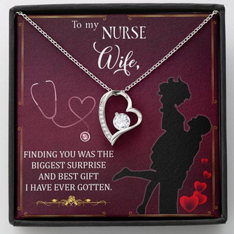 To My Nurse Wife - Finding You Was The Biggest Surprise - Forever Love Necklace - Thegiftio UK