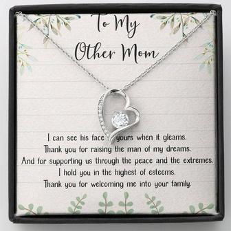 To My Other Mom Forever Love Necklace Message Card - Thegiftio
