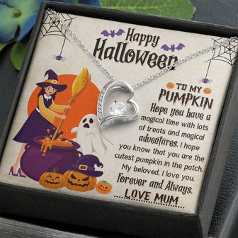 To My Pumpkin - Dazzling Forever Love Necklace + Halloween Gift Card Set - Thegiftio UK