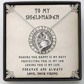 To My Shieldmaiden - Loving You Is My Life - Mother's Day Gift For Wife Girlfriend Future Wife - Forever Love Necklace