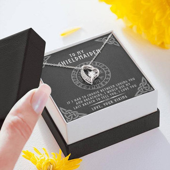 To My Shieldmaiden Gift For Wife Future Wife Girlfriend Forever Love Necklace - Thegiftio