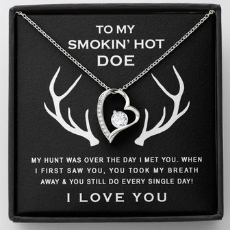 To My Smokin’ Hot Doe Gift For Future Wife Fiance Girlfriend Deer - Forever Love Necklace - Thegiftio
