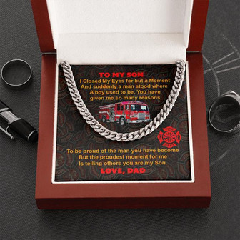 To My Son - Cuban Link Chain - Thegiftio UK