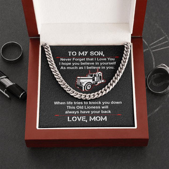 To My Son - Cuban Link Chain - Thegiftio UK