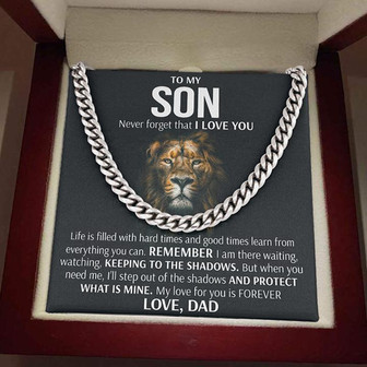 TO MY SON - Keeping To The Shadows | Cuban Link Chain Necklace - Thegiftio UK