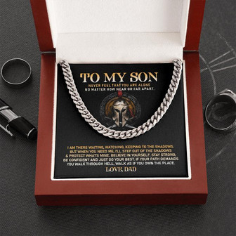 To My Son - Keeping To The Shadows | Cuban Link Chain Necklace - Thegiftio UK