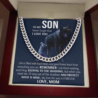 To My Son - Keeping To The Shadows | Cuban Link Chain Necklace - Thegiftio UK