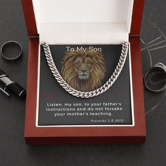 To My Son Cuban Link Chain - Thegiftio UK