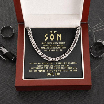 To my Son | Cuban Link Chain Necklace - Viking Style - Thegiftio UK