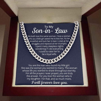 To My Son-in-Law - We both love the same woman | Cuban Link Chain Necklace - Thegiftio UK