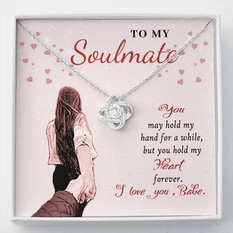 To My Soulmate - Love Knot Necklace - I Love You, Babe - Seseable