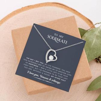 To My Soulmate - My Other Half - Forever Love Necklace