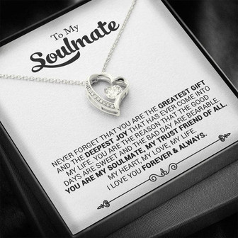 To My Soulmate Forever Love Necklace Gift For Wife Girlfriend - Thegiftio UK