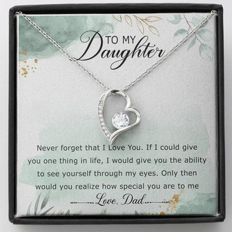 To My Special Daughter Forever Love Necklace Gift From Dad - Thegiftio UK