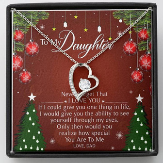 To My Special Daughter Forever Love Necklace Message Card From Dad - Thegiftio UK