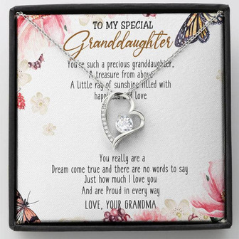 To My Special Granddaughter Forever Love Necklace Birthday Gift From Grandma - Thegiftio UK