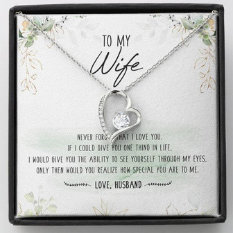 To My Special Wife Forever Love Necklace Mother's Day Message Card From Husband - Thegiftio UK