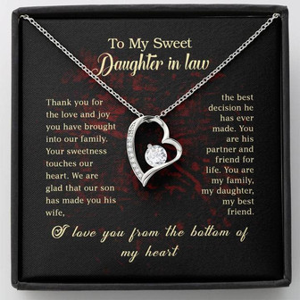 To My Sweet Daughter-In-Law Forever Love Necklace - Thegiftio UK