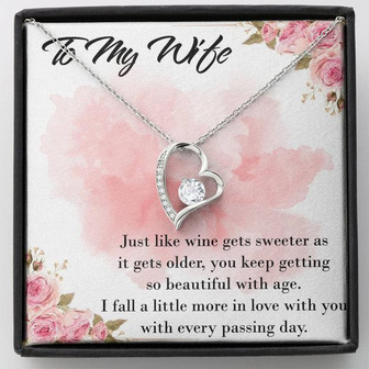 To My Sweet Wife Forever Love Necklace Wedding Anniversary Gift - Thegiftio UK