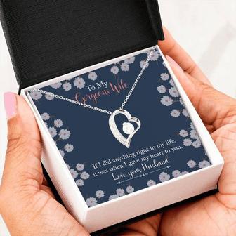 To My Wife - Anniversary Gift For Wife - Gift For Wife Forever Love Necklace - Thegiftio UK
