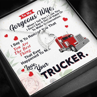 To My Wife - From Your Trucker - Forever Love Necklace - Thegiftio UK
