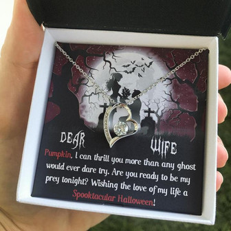 To My Wife - Happy Halloween | Forever Love Necklace❤️ - Thegiftio