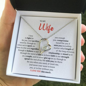 To My Wife - Heart Melt Message | Forever Love Necklace❤️ - Thegiftio UK