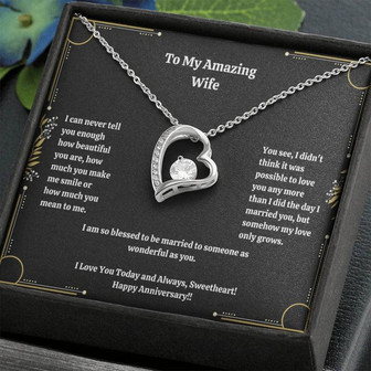 To My Wife - I Can Never Tell You Enough - Forever Love Necklace - Thegiftio UK