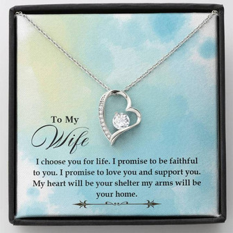 To My Wife - I Choose You For Life - Forever Love Necklace - Thegiftio UK