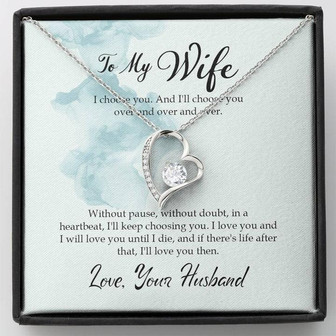 To My Wife - "I Choose You" Quote Forever Love Necklace - Thegiftio UK