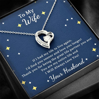 To My Wife - If I Had My Life - Forever Love Necklace - Thegiftio UK