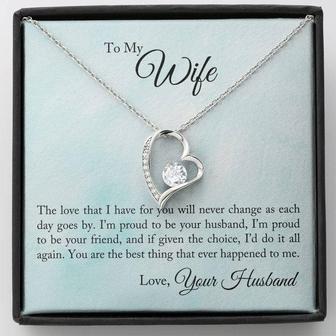 To My Wife - I'm Proud To Be Your Husband - Forever Love Necklace
