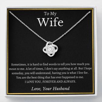 To My Wife - Love Knot Necklace - Love, Your Husband - Seseable