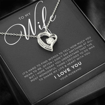 To My Wife – Share My Life & Heart With You – Forever Love Necklace - Thegiftio UK