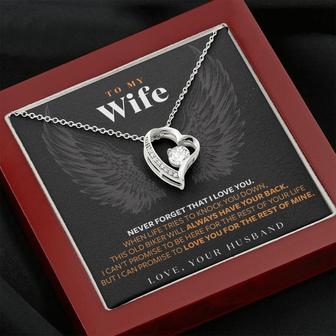 To My Wife - This Biker Always Has Your Back - Forever Love Necklace Message Card