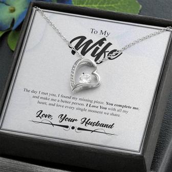 To My Wife- You Complete Me- Forever Love Necklace - Thegiftio