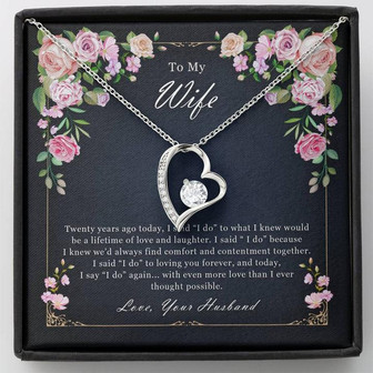 To My Wife 20Th Wedding Anniversary Forever Love Necklace - Thegiftio UK